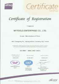 ISO 9001:2008 (CNS 12681) Certificate