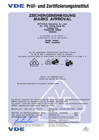 VDE Cable Knife Certificate