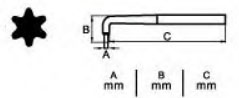 VDE Insulated Extra Long Torx Key Wrench