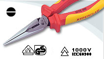 VDE Long Nose pliers high leverage