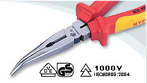 VDE bent nose pliers