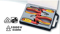 4 PCS VDE Pliers Set